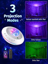 Load image into Gallery viewer, Star Projector, Galaxy Projector with 41 Modes, Night Light Projector with Remote, Timer Galaxy Light, Music Player Star Light for Kids Baby Adults Bedroom/Party/Ceiling/Space/Soothing Sleep