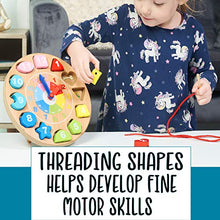Load image into Gallery viewer, Jaques of London Teaching Clock | Montessori Shape Sorter | Tell The Time Clock | Wooden Shape Sorter Toys | Learning Clock | Since 1795