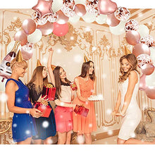 Load image into Gallery viewer, AODIGEGE Rose Gold Balloon Arch Kit 125pcs Balloon Arch Garland Kit Champagne Bottle Balloons + Confetti Balloon and Tape Strip Decoration Balloons for Party Decorations Wedding Birthday
