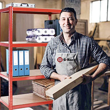 Load image into Gallery viewer, G-Rack Garage Corner Shelving Unit: 180 x 90 x 90 x 30 x 84 cm | Single bay, Blue 5 Tier Unit | 175kg Load Weight Per Tier (875kg Per Unit) | Home, Office, Garage or Business Use | 5 Year Warranty