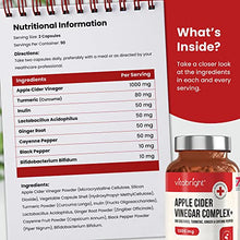 Load image into Gallery viewer, Apple Cider Vinegar Capsules with Pro and Prebiotics, Turmeric, Ginger and Cayenne Pepper – 180 Vegan Capsules - 1300mg per Serving - Raw & Unfiltered – Keto Diet Friendly – Made in The UK