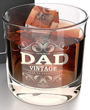 Load image into Gallery viewer, Dad Gifts Lowball Glass Tumbler (380ml) Dad Birthday Gifts for Dad Christmas Gifts for Dad Presents for Dad Fathers Day