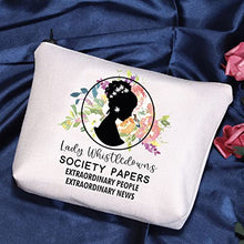 Load image into Gallery viewer, POFULL Lady Whistledown Merchandise Toiletry Bags Lady Whistledown's Society Papers Makeup Bag For Women, Lady Whistledown's Society Papers bag,