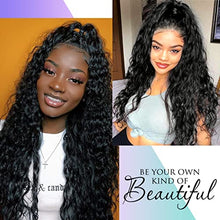 Load image into Gallery viewer, YMHPRIDE 2 Pack 24 Inches Claw Clip in Long Curly Ponytail Hair Extension, Natural Looking Synthetic Wavy Curly Hair Extension Ponytail Hairpiece Pony Tail for Women , Black