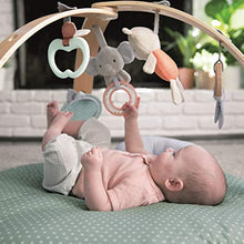 Load image into Gallery viewer, Ingenuity, Cosy Spot Reversible Duvet Activity Gym and Padded Play Mat with Wooden Removable Toy Bar, 6 Detachable Toys, Foldable for Easy Transport, Neutral Design - Loamy, Ages Newborn +