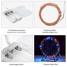 Load image into Gallery viewer, Ariceleo Mini Fairy Lights Battery Operate, 1 Pack Copper Wire Night Lights 3*AAA Battery Powered Led Starry Fairy String Lights for Bedroom, Christmas, Party, Wedding, Decoration(5m/16ft Multi)