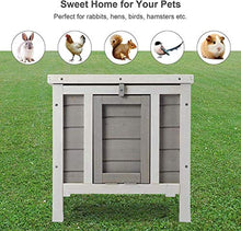 Load image into Gallery viewer, BUNNY BUSINESS Cat/Puppy/Rabbit/Guinea Pig Wooden Hide House - 50 x 42 x 43cm (Grey)