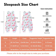Load image into Gallery viewer, MOEMOE BABY Sleeping Bag with Legs Summer Sleeping Bag with Feet Muslin Toddler Sleep Bag 0.5 Tog Baby Sleeveless Wearable Blanket for Girls Boys 9 Months -5 Years
