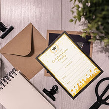 Load image into Gallery viewer, Yardwe 2022 Graduation Party Invitations Cards 20Pcs Grad Celebration Announcement Cards Congrats Party Decorations for High School or College