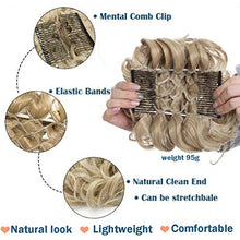 Load image into Gallery viewer, Short Messy Curly Dish Hair Bun Extension Easy Stretch hair Combs Clip in Ponytail Extension Scrunchie Chignon Tray Ponytail Hairpieces Grey