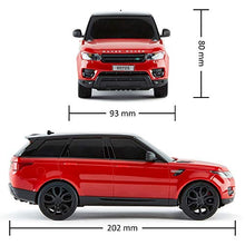 Load image into Gallery viewer, CMJ RC CarsTM Range Rover Sport Official Licensed Remote Control Car 1:24 with Working LED Lights, Radio Controlled Supercar (Range Rover Sport Red)