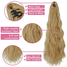 Load image into Gallery viewer, ZAIQUN Wavy Ponytail Extension 24" Long Hair Piece Clip on Pony Tail Hair Extension Heat-Resisting Synthetic Hairpiece for Women, 27-613#