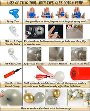Load image into Gallery viewer, AROMISE Gold Balloon Arch Garland Kit l Happy Birthday Banner l Balloon Pump-106PCS l Silver White Gold & Confetti Balloons for Birthday Party Decoration l Baby Shower l Valentines