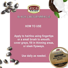 Load image into Gallery viewer, African Pride Black Castor Miracle Black Hold & Cover Edge Gel - growth protection formula 64g
