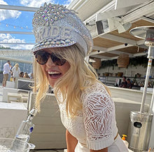 Load image into Gallery viewer, Your Perfect Day Bride Captain Hat Silver - Novelty Bridal Hat For The Bride - Great For Hen Parties, Bride Tribes, Pool Parties and Weddings - Silver Jewels - Elasticated Band