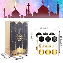 Load image into Gallery viewer, HOWAF Eid Mubarak Party Favor Bag, 12 Pack Eid Mubarak Paper Bags, Eid Sweet Candy Gift Bags for Kids Muslim Ramadan Party Decorations Supplies