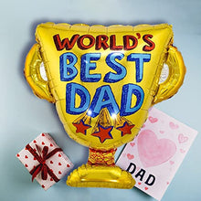 Load image into Gallery viewer, Fathers Day Balloons, 15 Pcs Happy Father's Day Decorations Balloons, Love You Dad Fathers Day Aluminum Foil Floral Balloons for Fathers Day Birthday Party Decorations (Father's Day)