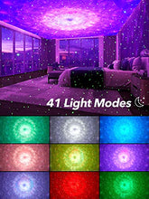 Load image into Gallery viewer, Star Projector, Galaxy Projector with 41 Modes, Night Light Projector with Remote, Timer Galaxy Light, Music Player Star Light for Kids Baby Adults Bedroom/Party/Ceiling/Space/Soothing Sleep