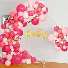 Load image into Gallery viewer, Retro Pink Balloon Arch Kit - 139pcs Red and Pink Latex Metallic Balloons Garland for Girl Birthday Baby Shower Party Decorations