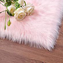 Load image into Gallery viewer, Faux Sheepskin Rug ,Rectangular,Fur Faux Fleece Fluffy Area Rugs Anti-Skid Yoga Carpet for Living Room Bedroom Sofa Floor Rugs (Pink, 23.6 x 35.4 inch)
