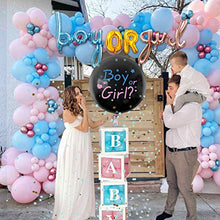 Load image into Gallery viewer, Gender Reveal Decorations, Boy or Girl Gender Reveal Balloons 36 inch with Confetti, Metallic Blue Pink Gender Reveal Balloons Arch Garland Kit for Baby Shower Gender Reveal Party Decoration