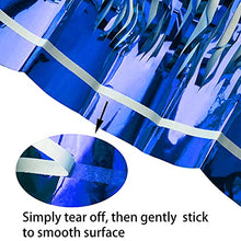 Load image into Gallery viewer, 6.5Ft Foil Fringe Curtains, Metallic Tinsel Streamers Backdrop for Party Prom Birthday Favors Decoration, 1 x 2m/ 3.3 x 6.6 feet (Blue)