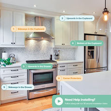 Load image into Gallery viewer, BABYGO® Magnetic Child Safety Locks Cupboard, Cabinet & Drawer Lock, (10 Premium Locks, 2 Keys & 8 Free Corner Protectors) 30 Second Easy Install, No Screws, Protect Kids & Baby Proof Your Home!