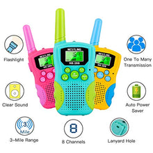 Load image into Gallery viewer, Nestling Kids Walkie Talkies 3 Pack, 8 Channels 2 Way Radio Walky Talky Toys with Backlit LCD Flashlight, 3 Miles Range Best Gifts Toys for Boys & Girls Indoor Outdoor Activity