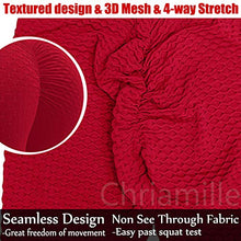 Load image into Gallery viewer, Chriamille Textured Yoga Pants Ruched Butt Lifting Anticellulite Leggings for Women High Waisted Booty Scrunch Tights