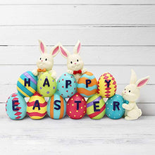 Load image into Gallery viewer, JOYIN Easter Bunny Carrots Resin Centerpiece Decor with The Word Spring Easter Resin Decoration Spring Tabletop Bunny & Egg Easter Figuring for Easter Home and Office Easter Tabletop Decoration