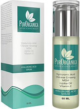 Load image into Gallery viewer, PurOrganica Hyaluronic Acid Face Serum - Huge 60 ML Bottle - The Best Anti Ageing & Anti Wrinkle Serum - This Premium Organic Serum Will Plump, Hydrate & Brighten Skin While Filling In Those Fine Lines & Wrinkles - It Works or Your Money Back Guarantee