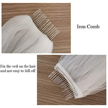 Load image into Gallery viewer, Wedding Veil Long Lace Embroidery 1 Tier Bridal Cathedral Veil with Metal Comb 3m (White)