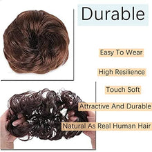 Load image into Gallery viewer, Hair Buns Hair Piece Scrunchies for Women Wavy Curly Ponytail Extensions Synthetic Donut Updo Hair Chignons Hair Accessories Thick Hair Pieces 4-30#