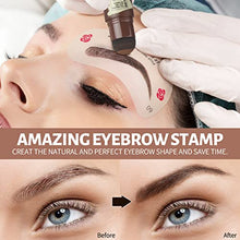 Load image into Gallery viewer, Anglicolor Eyebrow Stamp and Stencil Kit,Eyebrow Stamping Kit for Perfect Eyebrow Makeup,24 Reusable Brow Stencils,Easy to Use(Dark brown)