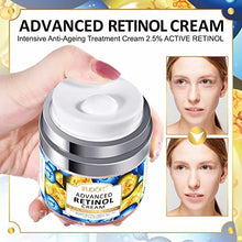 Load image into Gallery viewer, Advanced Retinol Cream for Face with 2.5% Retinol & Hyaluronic Acid, Natural Anti Aging & Wrinkle Day & Night Face Cream for Women and Men, Brighten Hydrate and Plump Skin, for All Skin Types