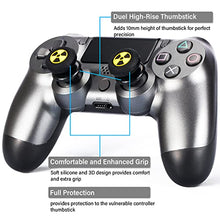 Load image into Gallery viewer, Playrealm FPS Thumbstick Extender & 3D Texture Rubber Silicone Grip Cover 2 Sets for PS5 Dualsenese & PS4 Controller (Radiation Black)