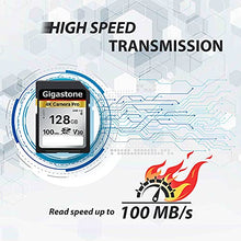 Load image into Gallery viewer, Gigastone 128GB SD Card V30 SDXC Memory Card High Speed 4K Ultra HD UHD Video Compatible with Canon Nikon Sony Pentax Kodak Olympus Panasonic Digital Camera