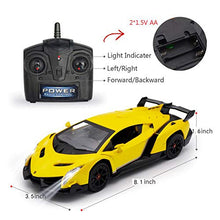 Load image into Gallery viewer, LAFALA Remote Control Car-RC Cars Authorized by Lamborghini 1:24 Scale 2.4G Electric Super Sports Racing Hobby Toy Car Model with Lights and Controller for Boys Girls Adults (Yellow)