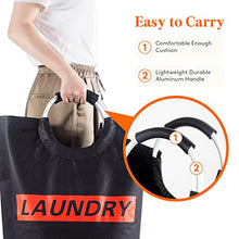 Load image into Gallery viewer, Lifewit 115L Extra Large Laundry Hamper Collapsible Clothes Basket Durable Oxford Fabric Portable Folding Washing Bin, 43cm × 71cm, Black