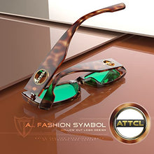 Load image into Gallery viewer, ATTCL Women's Polarized Sunglasses For Women Rectangle Frame Trendy Chunky Sun Glasses with UV Protection 5088 C6 Baowen+green