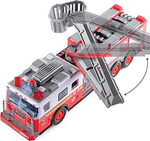 Load image into Gallery viewer, Prextex RC Remote Control Fire Truck Toy for Kids with Remote Control, Lights, and Siren Sounds Large 14-Inch/35 cm Fire Truck Best Gifts Toys for Boys