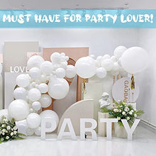 Load image into Gallery viewer, 113 Pcs White Balloons Garland Arch Kit, 5''/10'' Latex Macaron Balloons Decoration Balloons with Arch Making Tools for Boys Girls Birthday Party Festival Wedding Anniversary Baby Shower Supplies