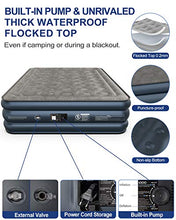 Load image into Gallery viewer, iDOO Queen size Air Bed, Inflatable bed with Built-in Pump, 3 Mins Quick Self-Inflation/Deflation Air Mattress, Blow Up Bed for Home Portable Camping Travel 205*156*46cm 295kg MAX