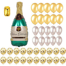 Load image into Gallery viewer, Champagne Balloon Arch Garland Decoration Kit, 40-Inch Giant And Golden Confetti Balloons, Bar Party Oktoberfest New Year Wedding Birthday Graduation Party Favors And Decoration Supplies