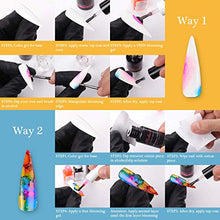 Load image into Gallery viewer, Makartt Blooming Gel Nail Polish 6 Colors Set, Nail Ink Magic Watercolor Blossom Red Pink Blue Green Marble Floral Print Nail Design Summer