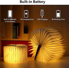 Load image into Gallery viewer, Dad Gifts from Daughter Son, Birthday Gifts for Dad Grandad Step Dad, Engraved Wooden Folding Book Lamp for Fathers Day, Dad Birthday, Thanksgiving, Christmas