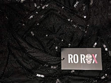 Load image into Gallery viewer, Ro Rox Great Gatsby 1920's Cocktail Party Sequin Tassel Flapper Dress - Black (UK 12)