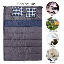 Load image into Gallery viewer, ACTIVE FOREVER Double Sleeping Bag for Adults & Children, Autumn Winter Season, Comfortable Warm Lightweight, Essential for Outdoor