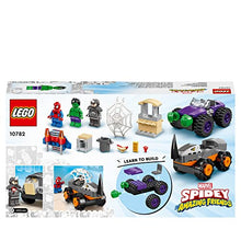 Load image into Gallery viewer, LEGO 10782 Marvel Hulk vs. Rhino Monster Truck Showdown, Toy for Kids Age 4 Plus with Spider-Man Minifigure, Spidey And His Amazing Friends Series