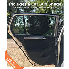 Load image into Gallery viewer, Car Seat Travel Bag - Strong Non Rip Nylon, Fits All Sizes, Navy, with Sun Shade